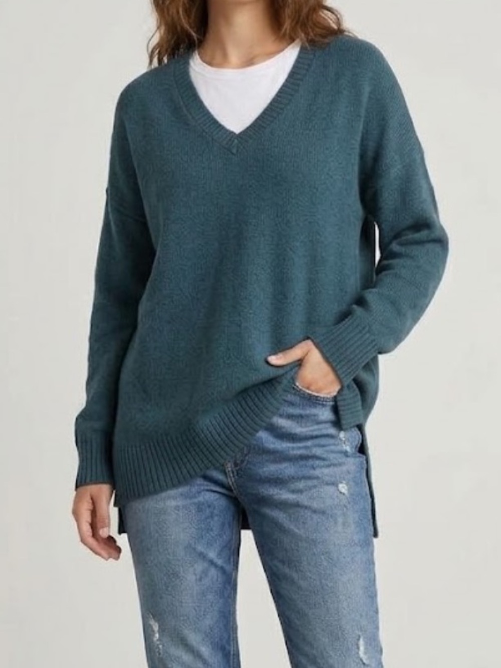 Z SUPPLY V-Neck Oversized Slouchy Sweater Medium